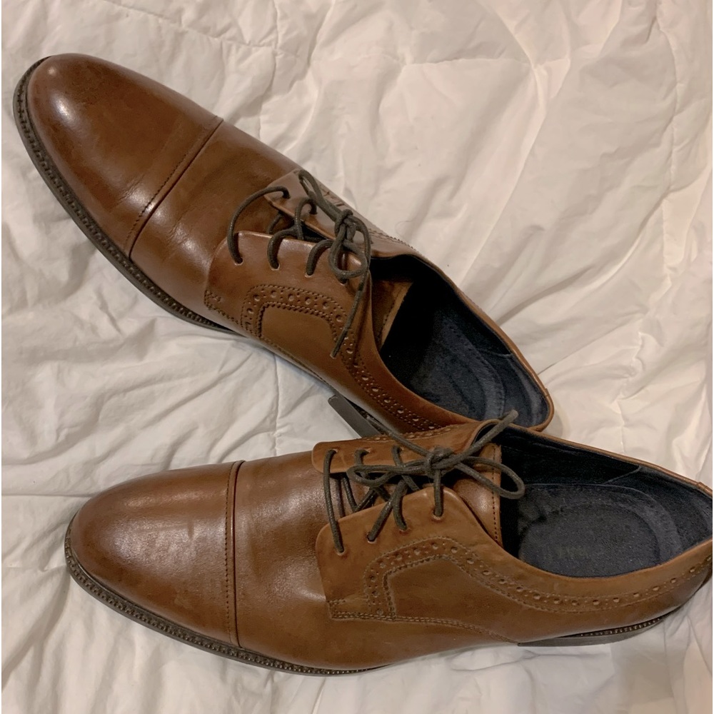 NWOT British tan Leather oxfords Men’s Modern Essentials Oxford size 11.5